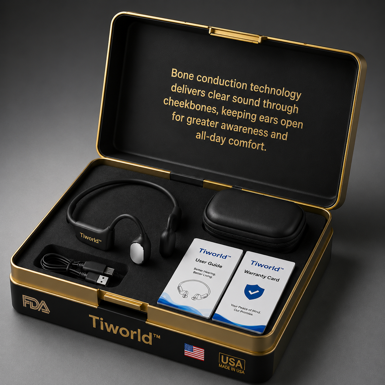 Final 2 Hours : Only Limited Stock Left🏆𝗧𝗶𝘄𝗼𝗿𝗹𝗱™ Bone Conduction Smart Hearing Headphones