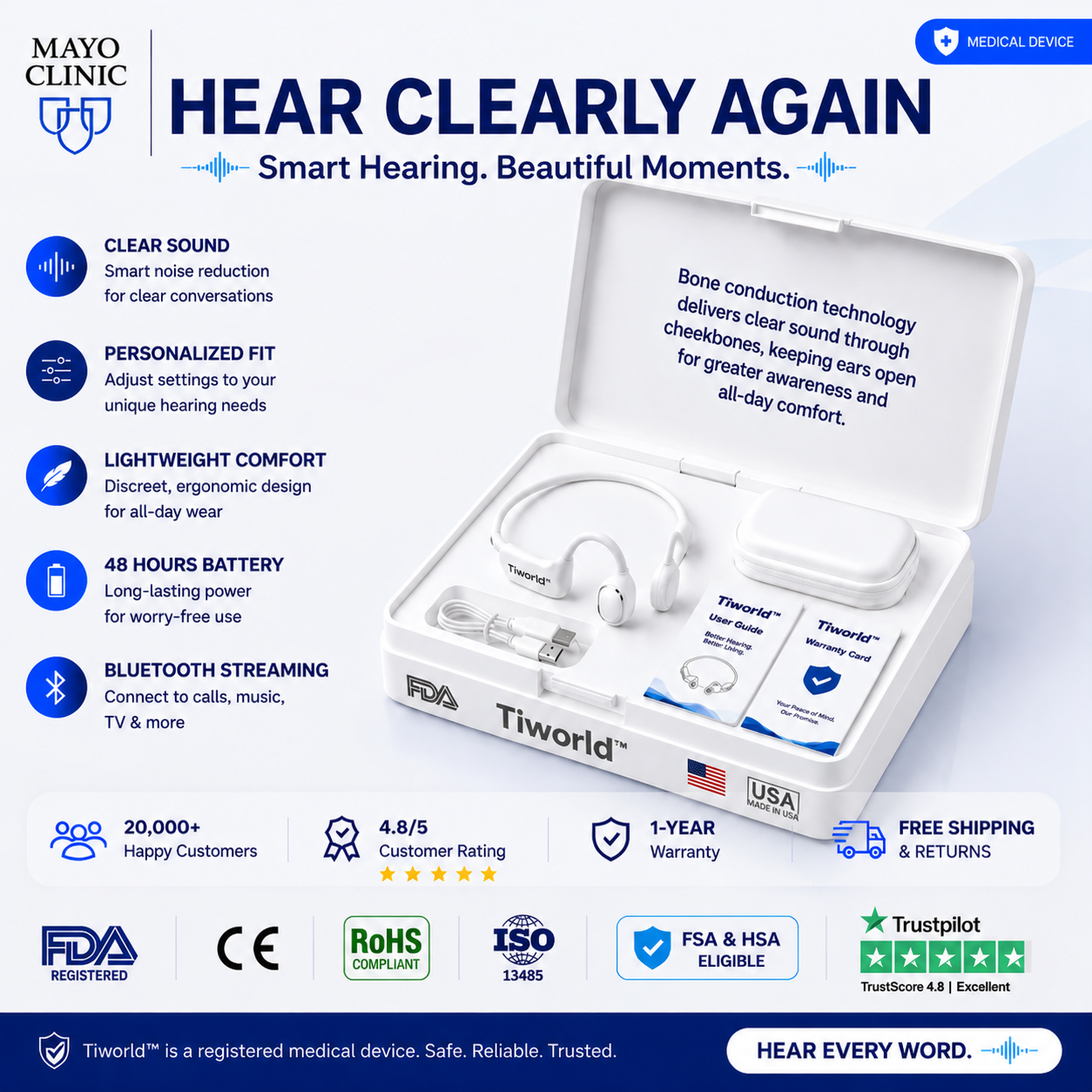 Final 2 Hours : Only Limited Stock Left🏆𝗧𝗶𝘄𝗼𝗿𝗹𝗱™ Bone Conduction Smart Hearing Headphones
