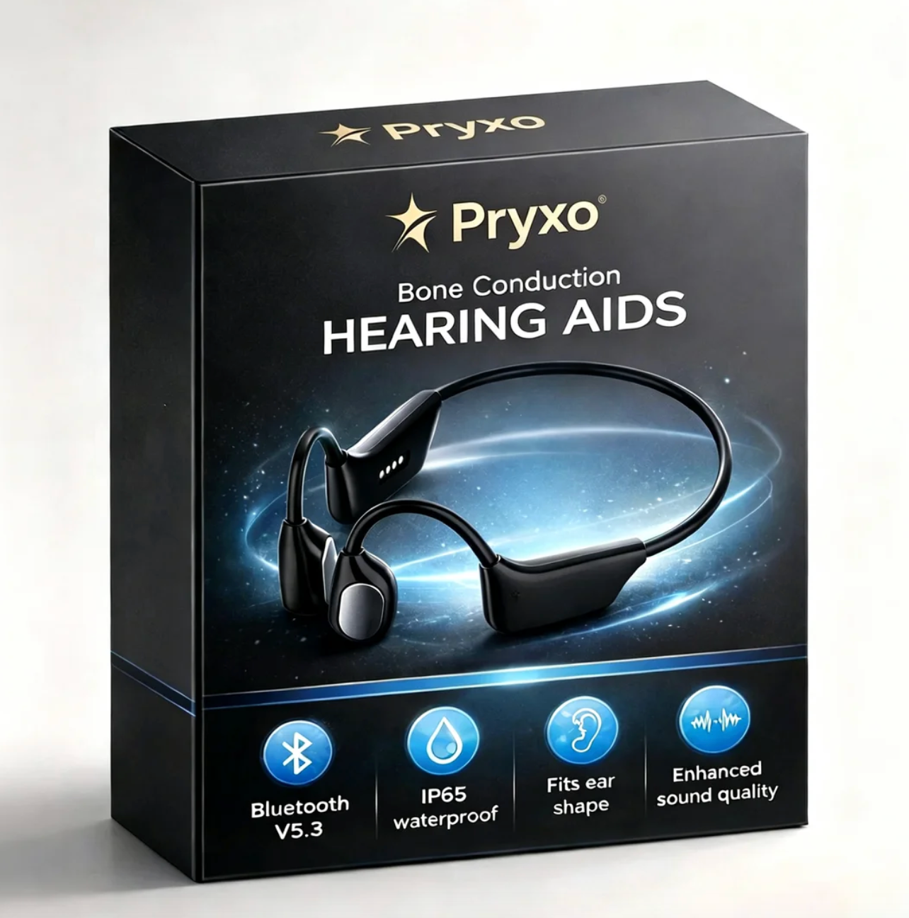 🔥 Pryxo™ Open-Ear Bone Conduction Hearing Aids
